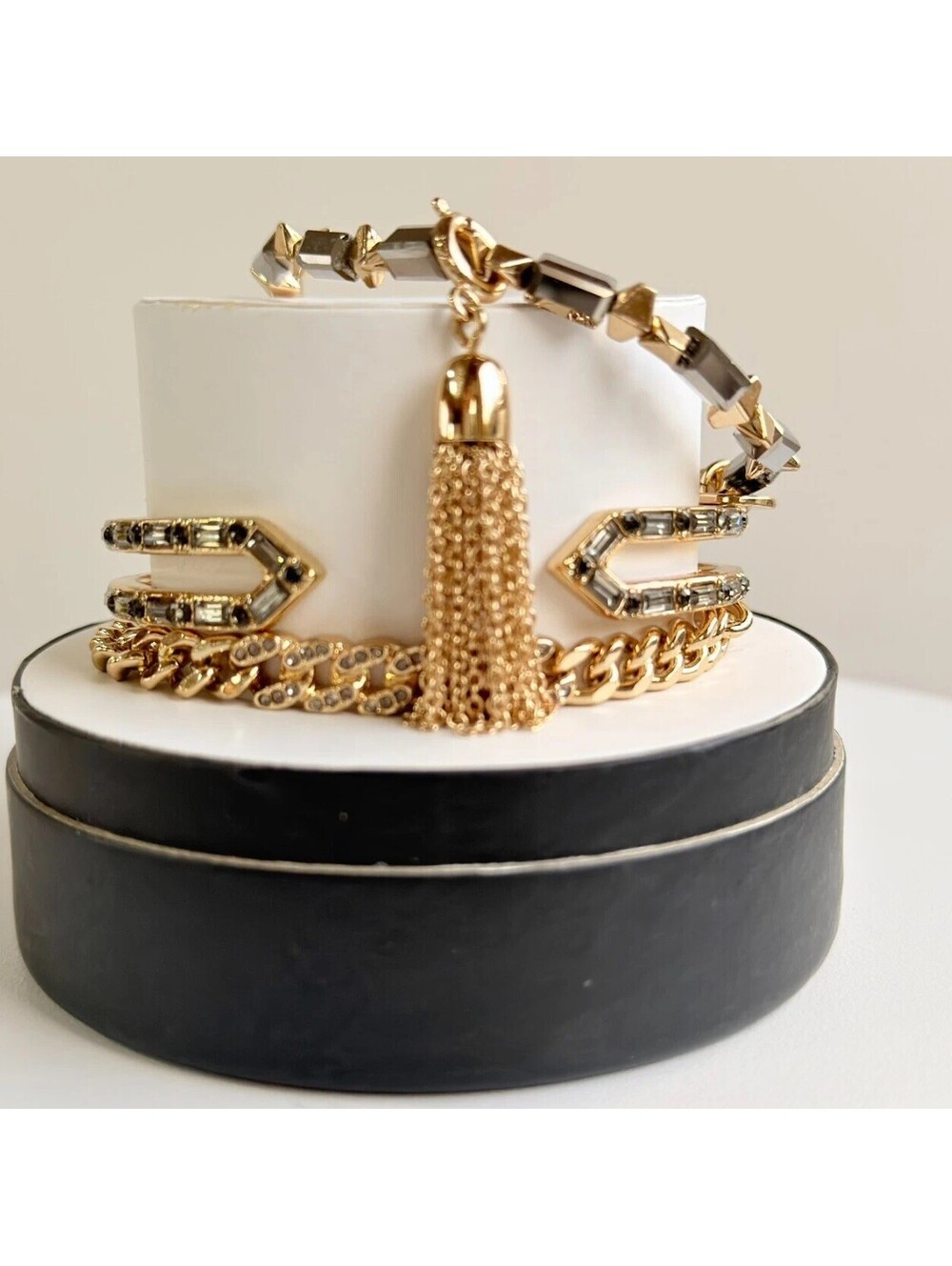 Bomb Party Fall Luxe Stacks "Hypnotized By You" Bracelets on Gold Tassel Charm